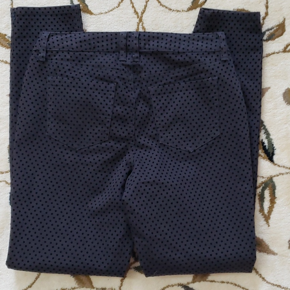 STYLE & Co. Denim Curvy Tummy Control Skinny Leg Jeans Gray Velvet Polka Dot, 6